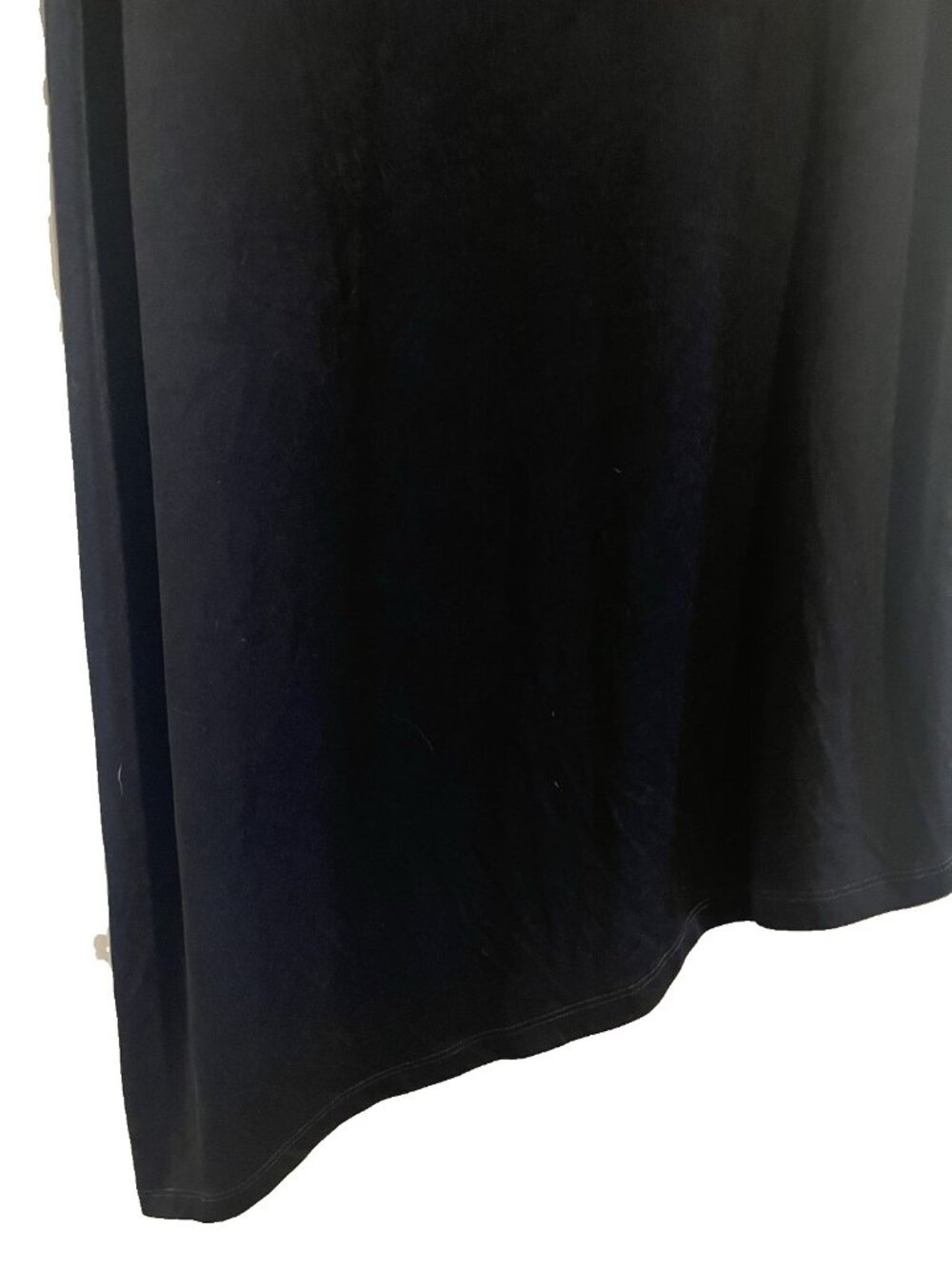 Chico's Travelers Black Dress Size 3 XL Goth Witchy 3/4Sleeves Lagenlook Slinky - Picture 6 of 7